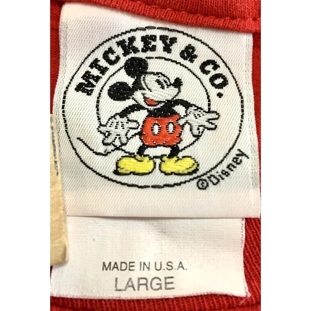 Vintage Disney Mickey Mouse T Shirt Mickey & Co. Size Large Tshirt Made In USA - Picture 4 of 11